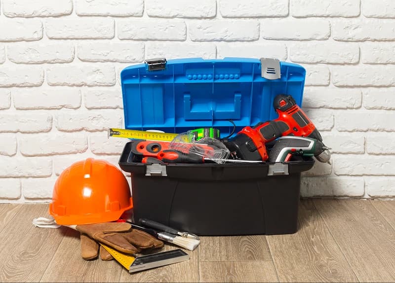 Construction tools and safety equipment